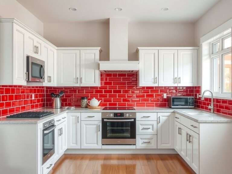 10 Stunning Ideas for a Luxurious Red and White Kitchen Design