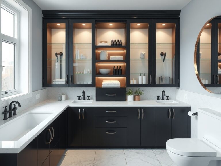 10 Modern Bathroom Remodel Ideas in Chic Black and White