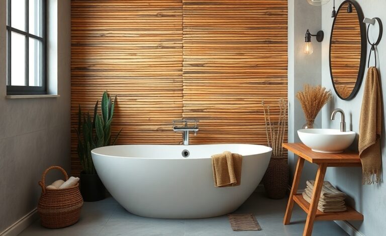 Bamboo Theme Rustic Bathroom Design Ideas for a Serene Retreat