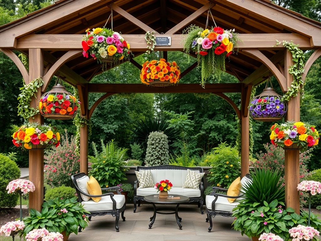 Elegant outdoor dining setup with a long table, beautiful centerpieces, and clear glassware.
